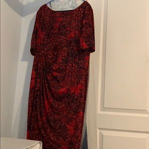 red and black dress